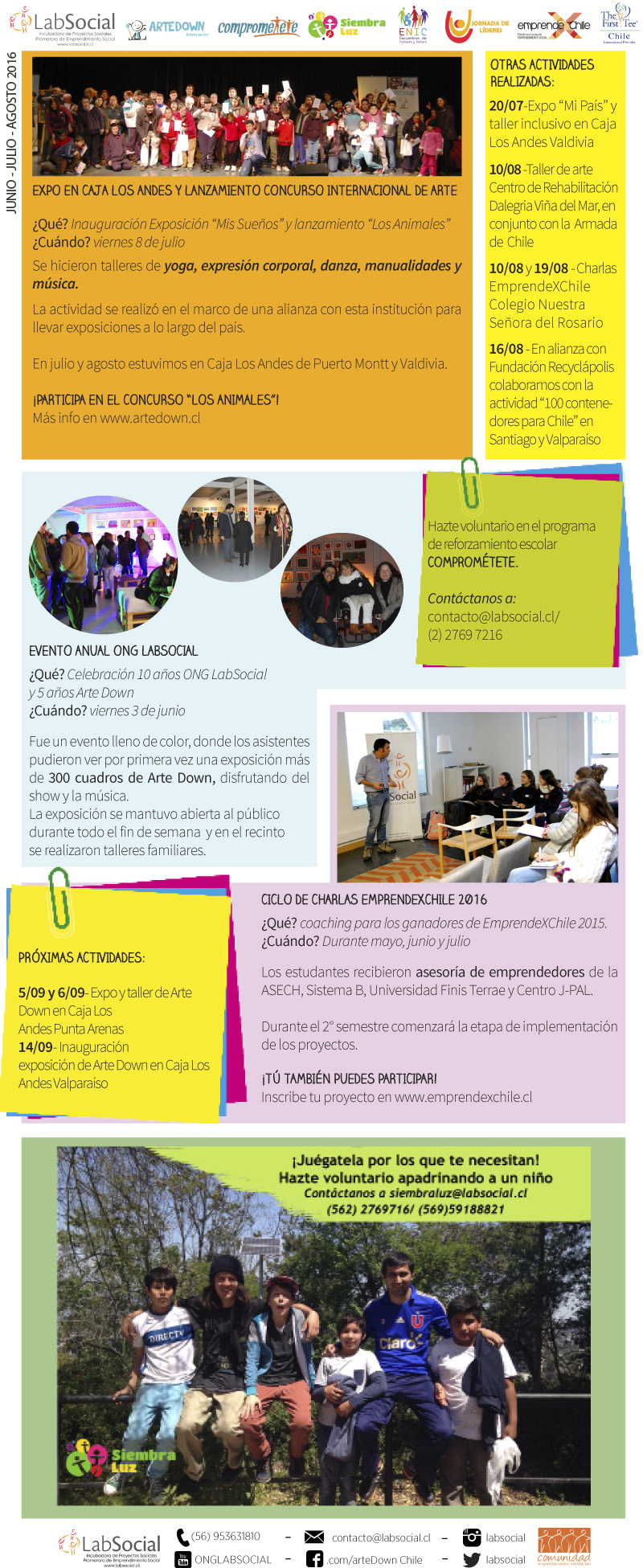 Newsletter LabSocial Junio / Julio / Agosto 2016